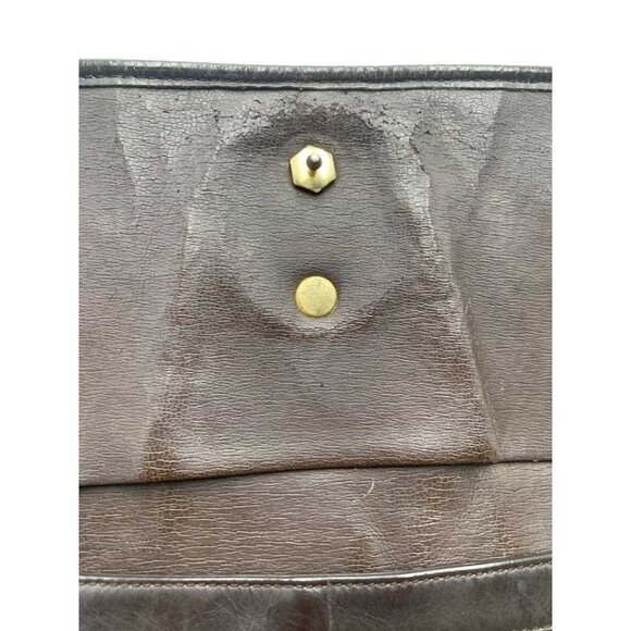 Christian Dior Two-Way Purse Brown Suede Trotter Print Leather - Picture 5 of 13